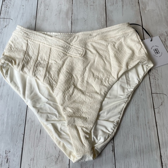 Revel Rey Hunter Bikini Bottom in Cream Snake Texture Size S high waisted boho - Picture 12 of 12